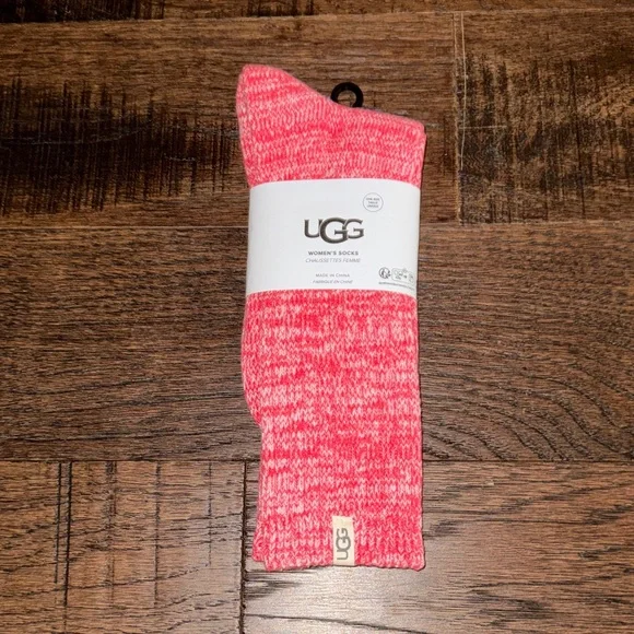 UGG Women's Vibrant Pink Socks - Picture 1 of 4